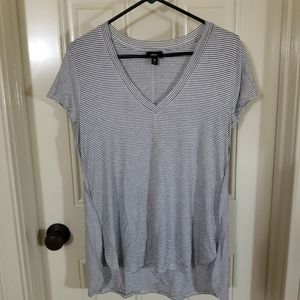 Like new black white striped shirt